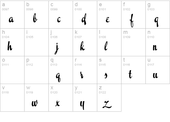 Easter Parade Trial Version lowercase a-z preview