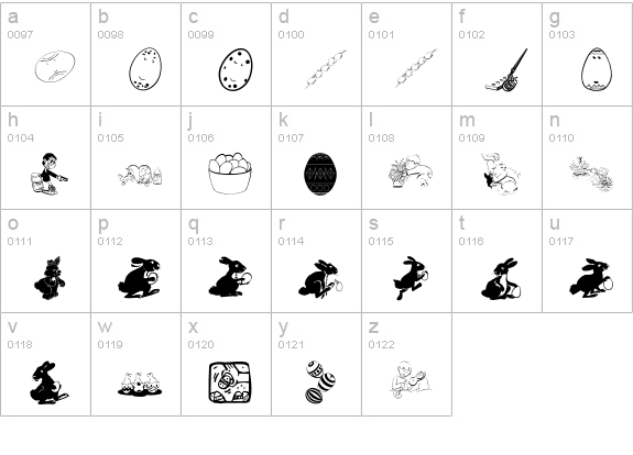 Eastereggs lowercase a-z preview