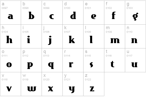 EastMarket lowercase a-z preview