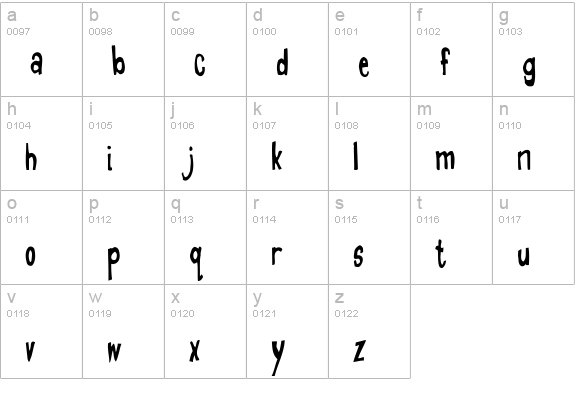 EatpooTall lowercase a-z preview