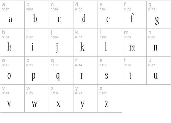 Echelon lowercase a-z preview
