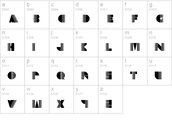 Echo Deco lowercase a-z preview