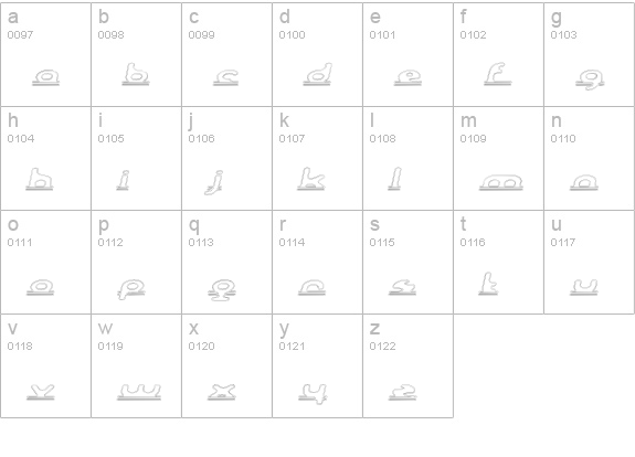 Echoplex lowercase a-z preview