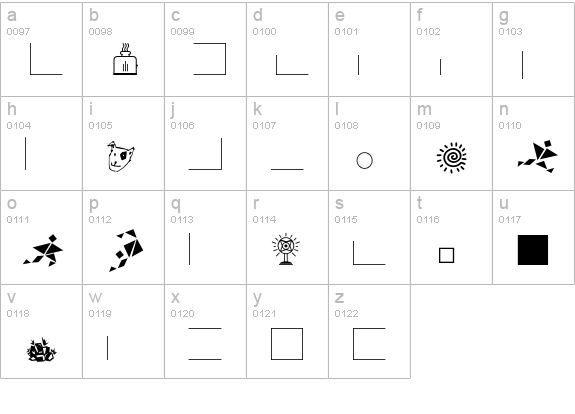 Eclectic Medley STF lowercase a-z preview