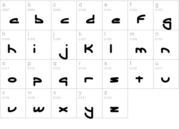 Ecliptic -BRK- lowercase a-z preview