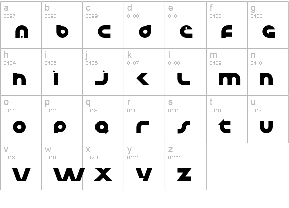 Eco lowercase a-z preview