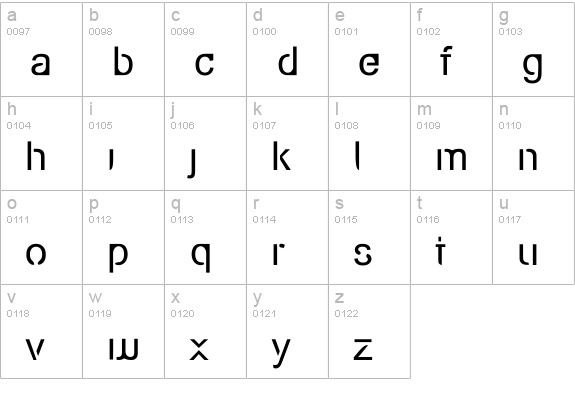 Eco Files lowercase a-z preview