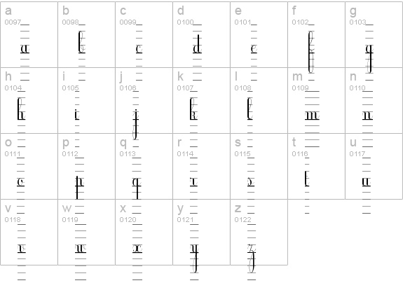 Ecolier_lignes lowercase a-z preview