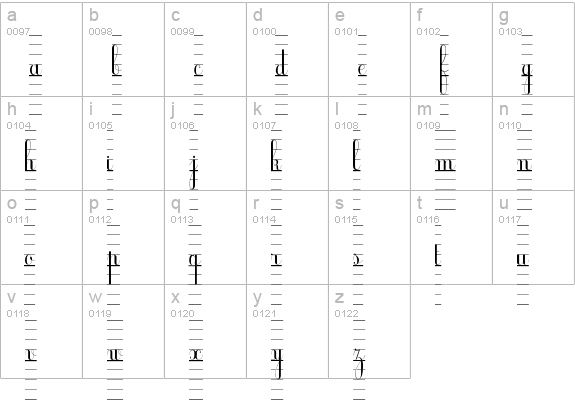 Ecolier_lignes_court lowercase a-z preview