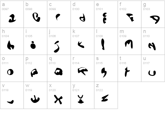 EctoBlaster lowercase a-z preview