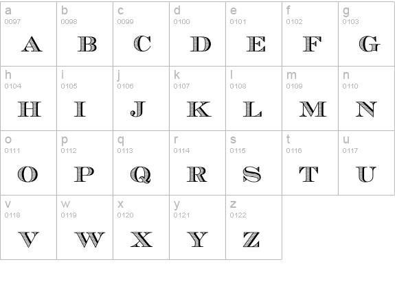 EcuyerDAX lowercase a-z preview