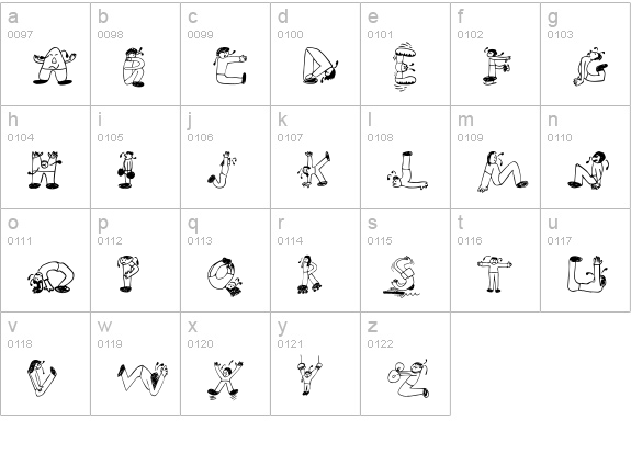 EDB Sweatin' It lowercase a-z preview