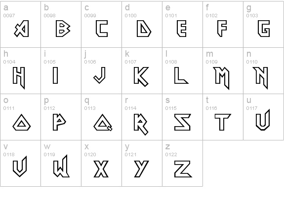 Eddie - DGL lowercase a-z preview