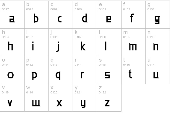 Eden Mills Bold lowercase a-z preview