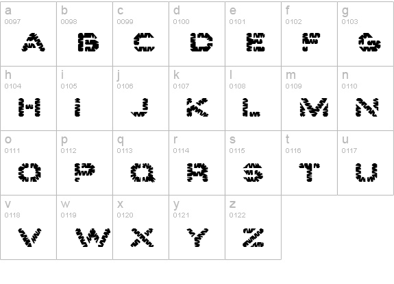 Edgewater lowercase a-z preview