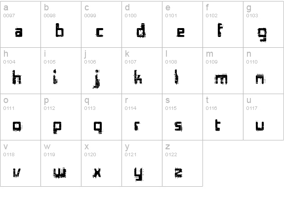 Edifact-Regular lowercase a-z preview