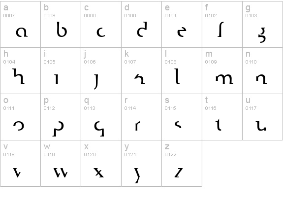 Edit-Bold lowercase a-z preview