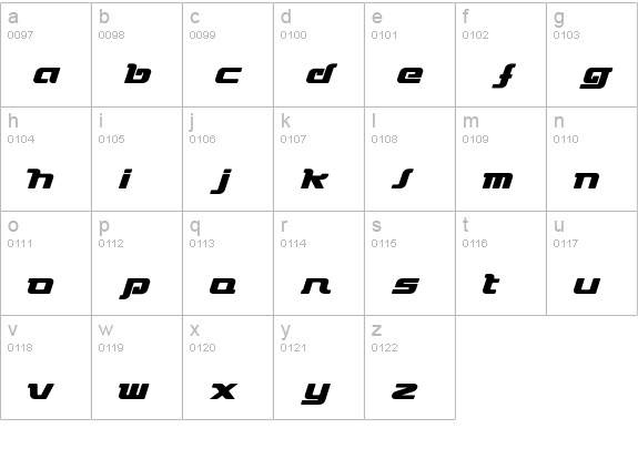 Ef4000cc lowercase a-z preview