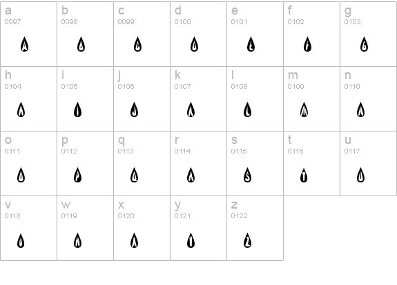 efBURNER lowercase a-z preview