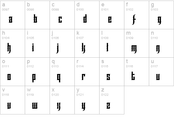Effortless Tattoo lowercase a-z preview