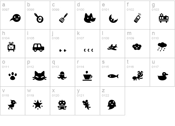 Efon lowercase a-z preview