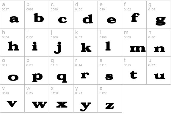 EggCream lowercase a-z preview