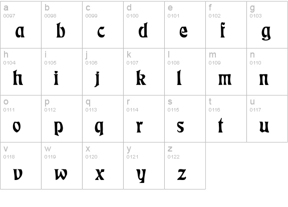 Eggman lowercase a-z preview