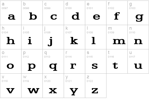 Eggo Extended Bold lowercase a-z preview