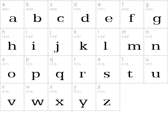 Eggo Extended Normal lowercase a-z preview