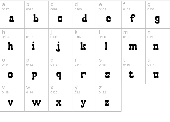 Egipet Bold lowercase a-z preview