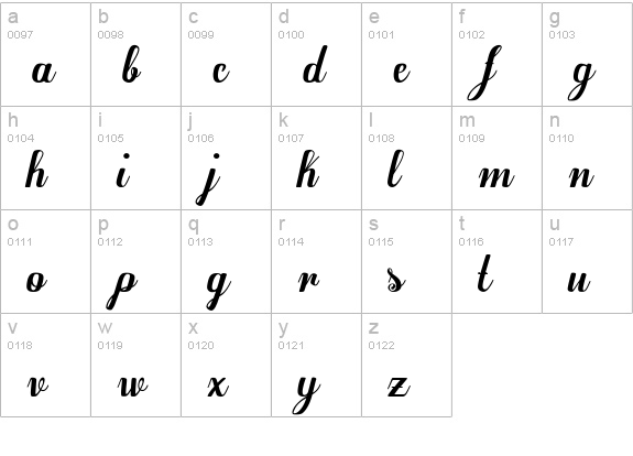 Egregio Script_demo lowercase a-z preview