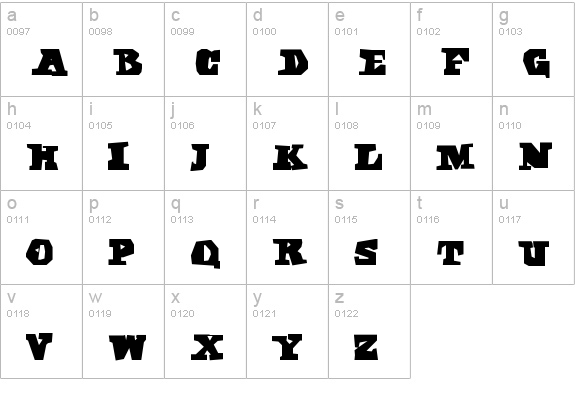 EgyptAxt lowercase a-z preview