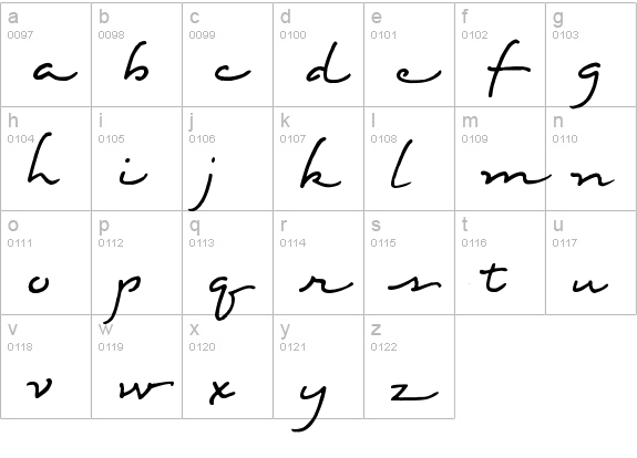 Eight Fifteen lowercase a-z preview