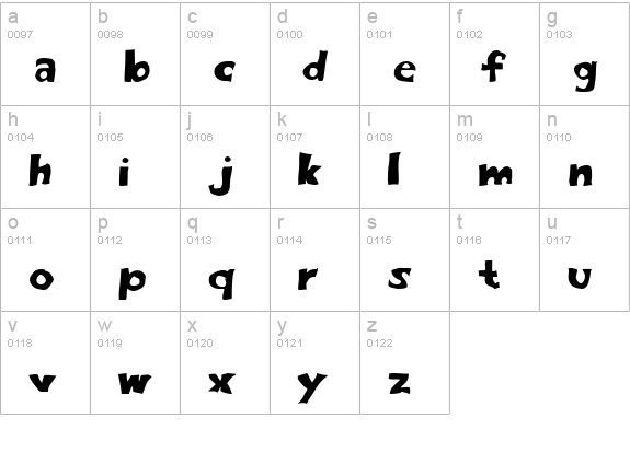 Eighty Percent lowercase a-z preview