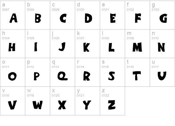 Eighty Percent Caps lowercase a-z preview
