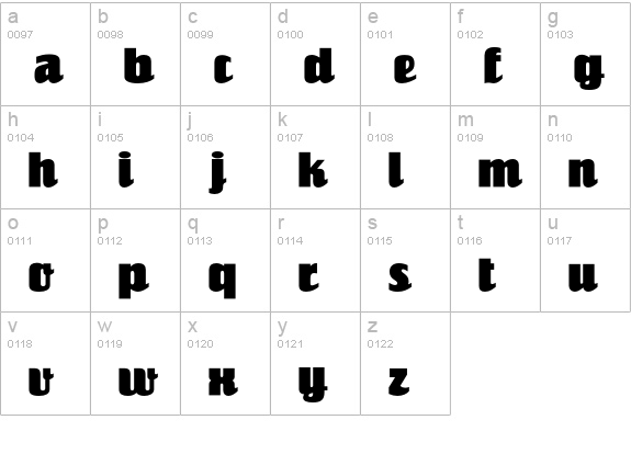 EinhornICG lowercase a-z preview