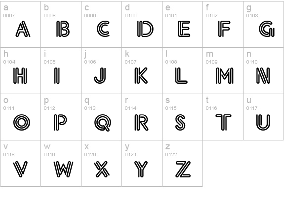 Eklektic-Normal-Light lowercase a-z preview