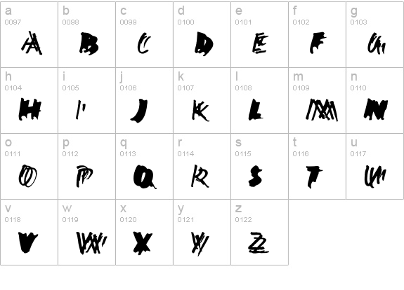 Ekttor Mixed lowercase a-z preview