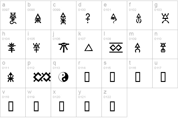 Eldar lowercase a-z preview