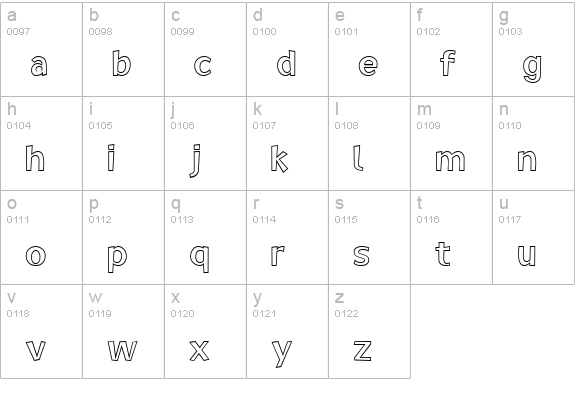Elected Office Outline lowercase a-z preview