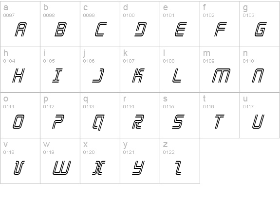 Election Day Condensed Italic lowercase a-z preview
