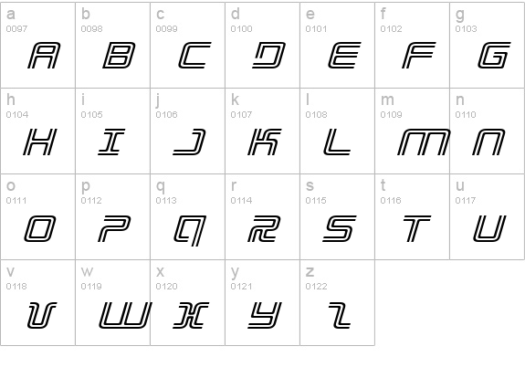Election Day Expanded Italic lowercase a-z preview