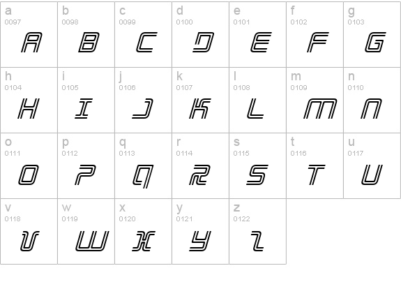 Election Day Italic lowercase a-z preview