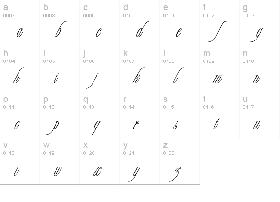 Election Script lowercase a-z preview