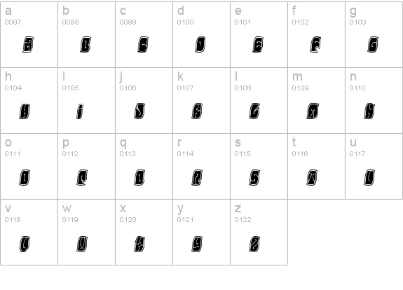Electorate Blue lowercase a-z preview
