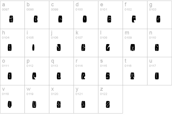 Electorate Boogaloo lowercase a-z preview