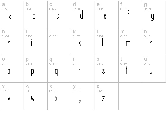 Electric Goat lowercase a-z preview
