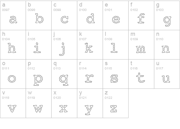 Electric Hermes AOE lowercase a-z preview