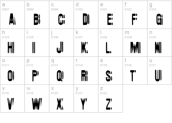 ElectricCircus lowercase a-z preview