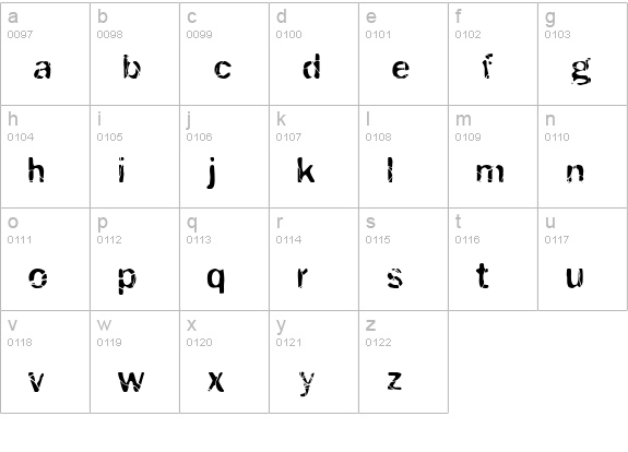 Electrickle lowercase a-z preview